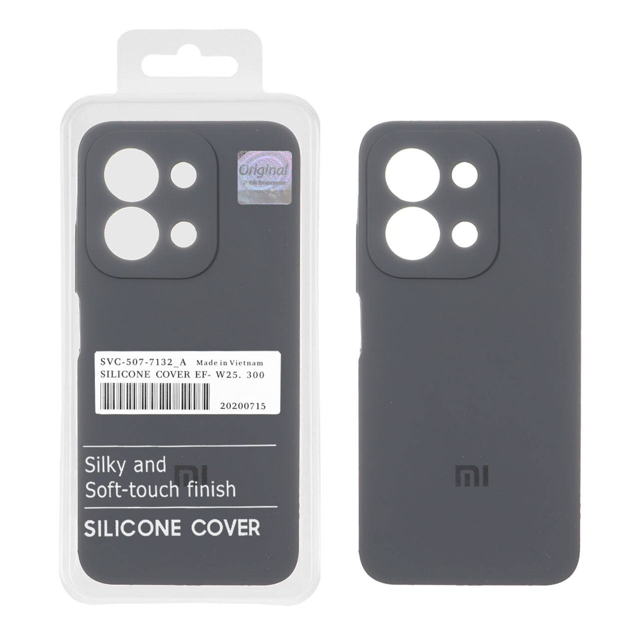 قاب سیلیکونی پاک کنی اورجینال Master Quality مدل Xiaomi Redmi 15C / Poco C85 - خاکستری (پک دار)